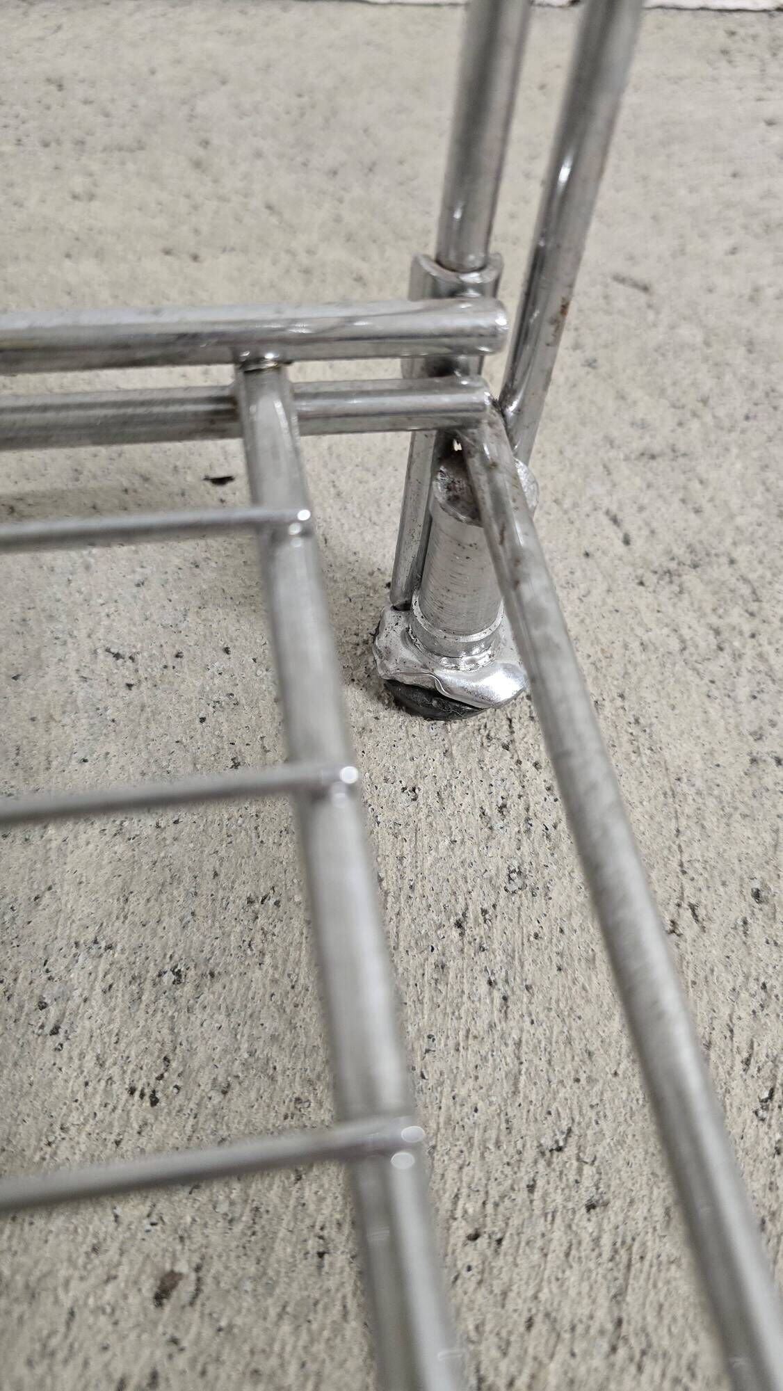 Balton vintage shelf from the 1980s in chrome metal – 215 cm