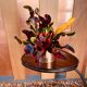 Retro plant table with levels, rosewood veneer, black trim