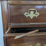 English mahogany secretary chest of drawers