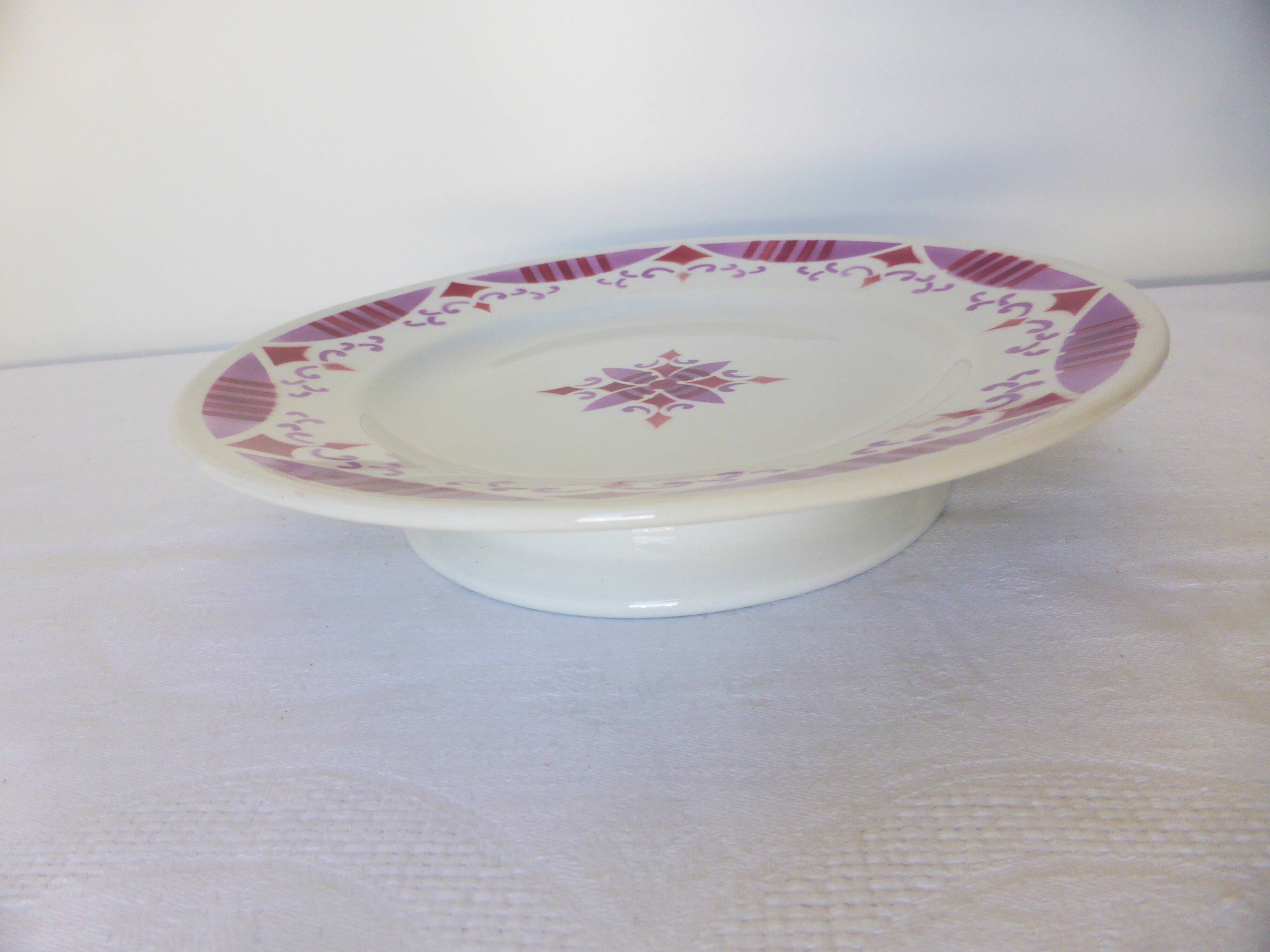 Plat sur piédouche compotier moulin des loups madeleine 2106177