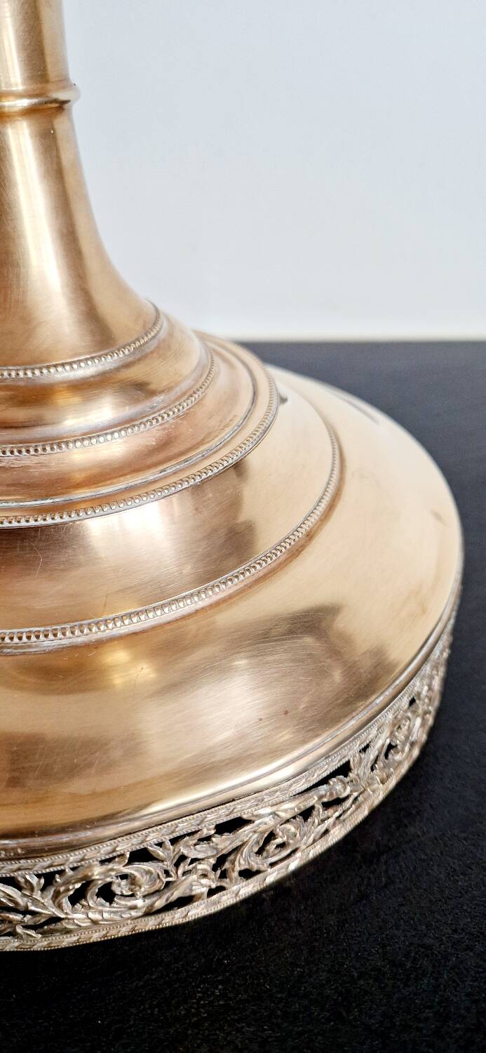 Gold-plated metal footed cup from the early 20th century