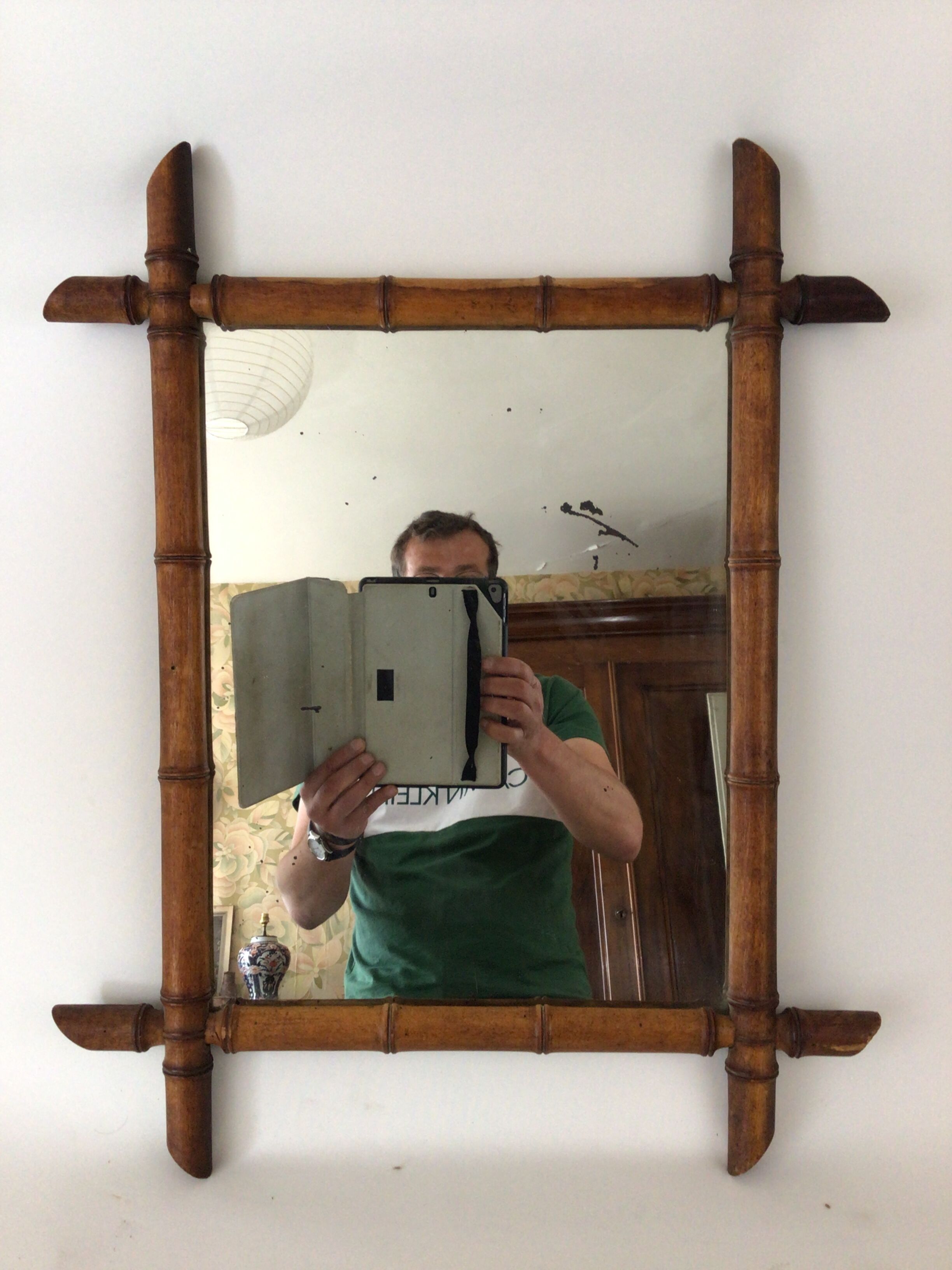 Bamboo mirror 1900, 49*61 cm