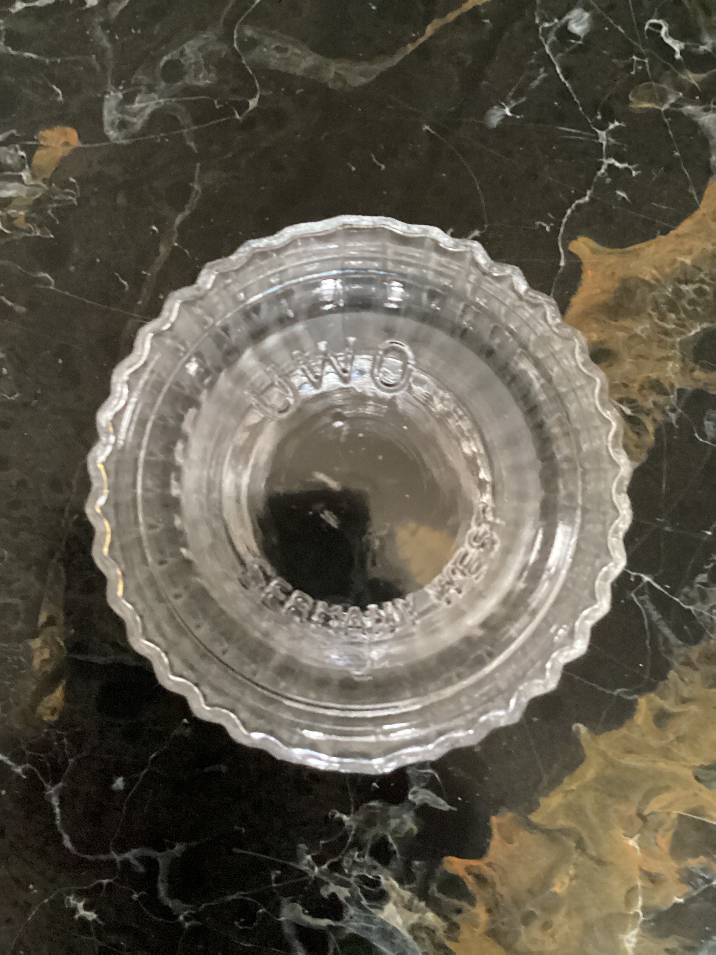 Uwo vintage glass sugar dispenser