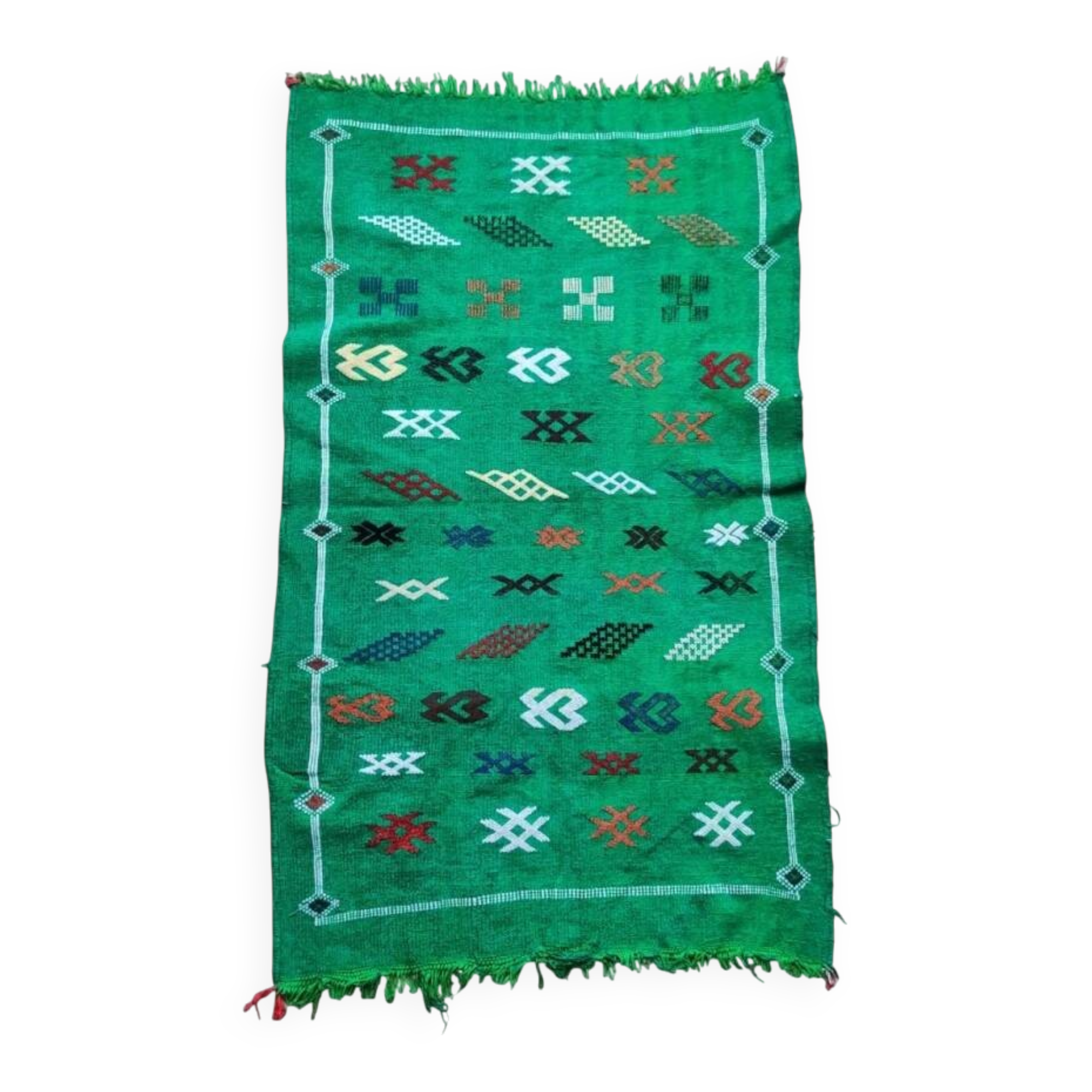 Berber green kilim rug