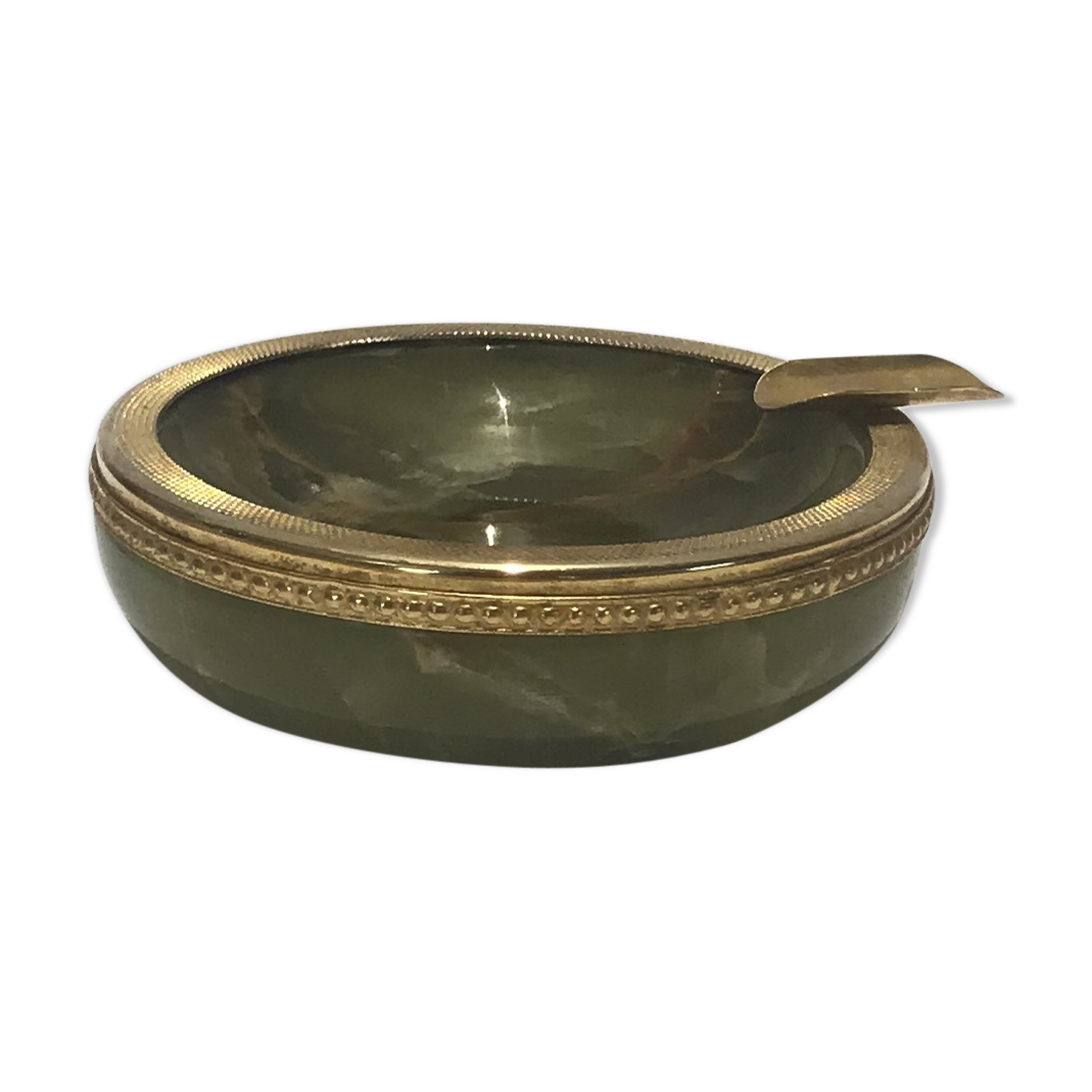 Green onyx ashtray