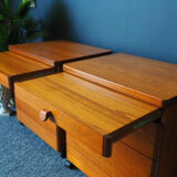 Mid century stag bedside cabinets tables in teak