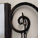 Art deco wrought iron wall mirror