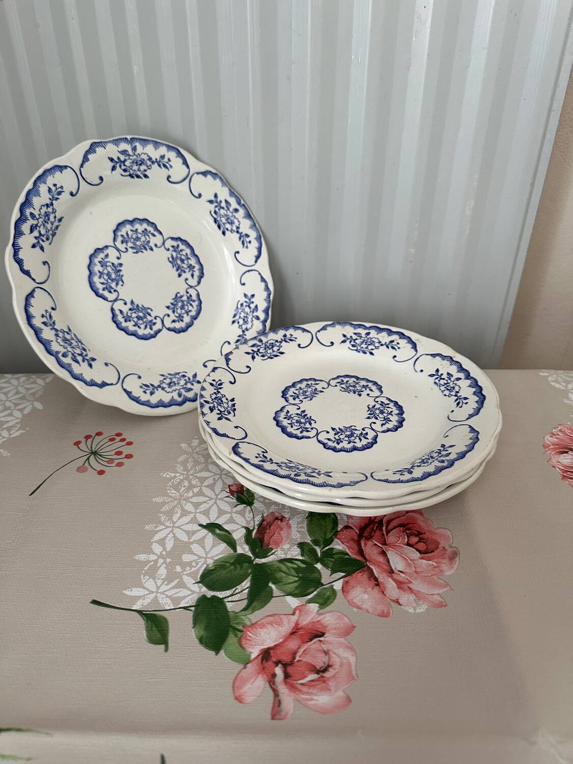 Set of 4 Vintage Digoin Sarreguemines “Cordoue” Dessert Plates – Made