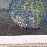 Table bouquet of flowers dahlias gladiolus