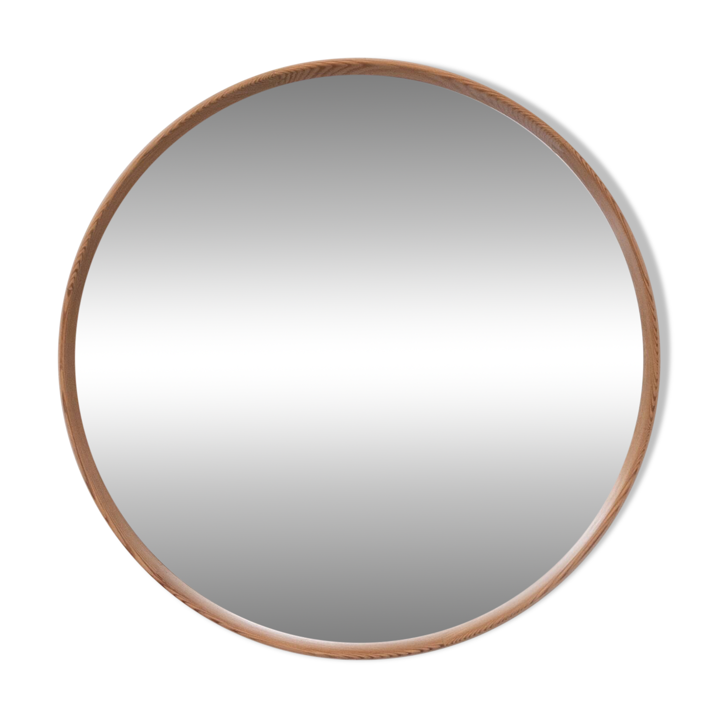 Miroir rond vintage en pin massif des années 1960, Hollande