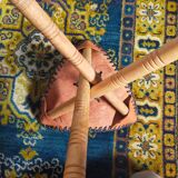 Folding tripod stool in Africa leather