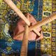 Foldable tripod stool in leather from Africa
