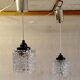 Paire de suspensions en verre holophane - mid. XXeme