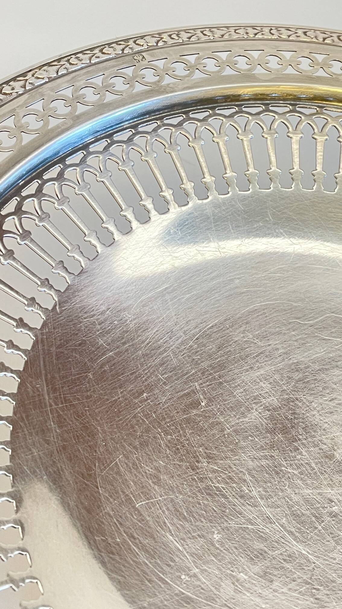 REX Crowned Silver Metal Presentation Tray