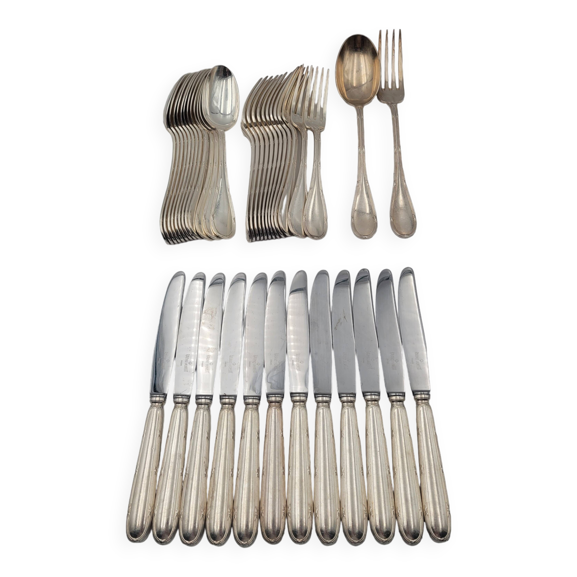 Ravinet d'Enfer silver plated cutlery set 38 pieces