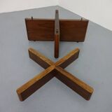 Italian rosewood and glass coffee table, 1960s