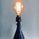 Mid-Century Design Art Studio Ceramic Table Lamp by Cacf Faenza, Italy, 1950s