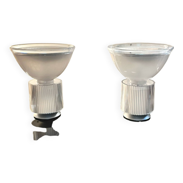 Iguzzini par Massimo Vignelli, lampe de table, lucite métal, Italie 1980