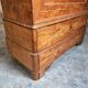 Antique French Louis Philippe wardrobe / wardrobe – elm and oak, mirrored door, 19th century