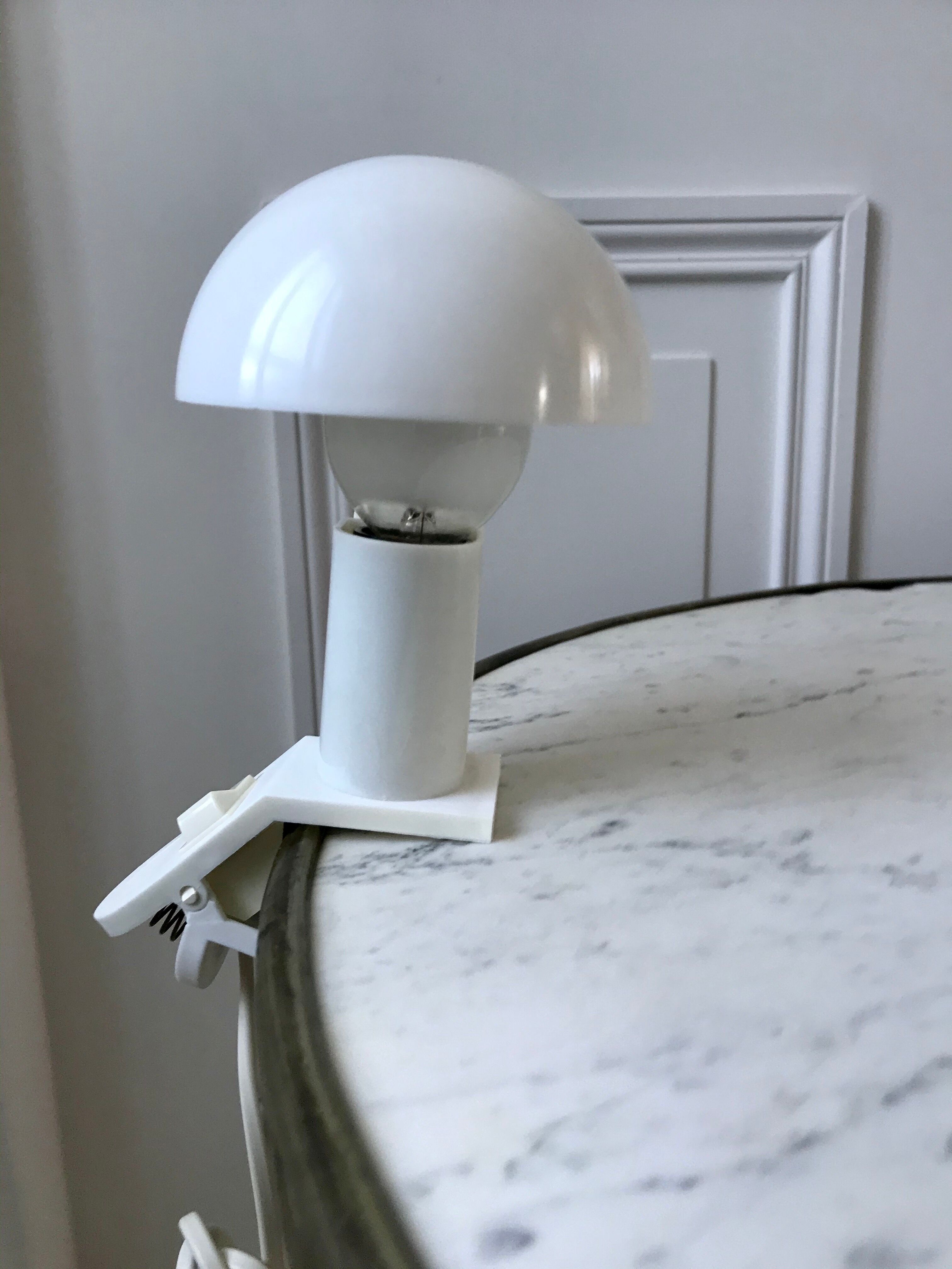 lampe champignon design à pincer Sarlam années 70