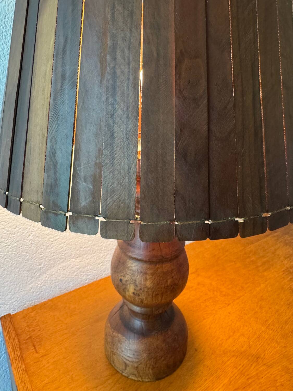 Large teak lamp from the 60s