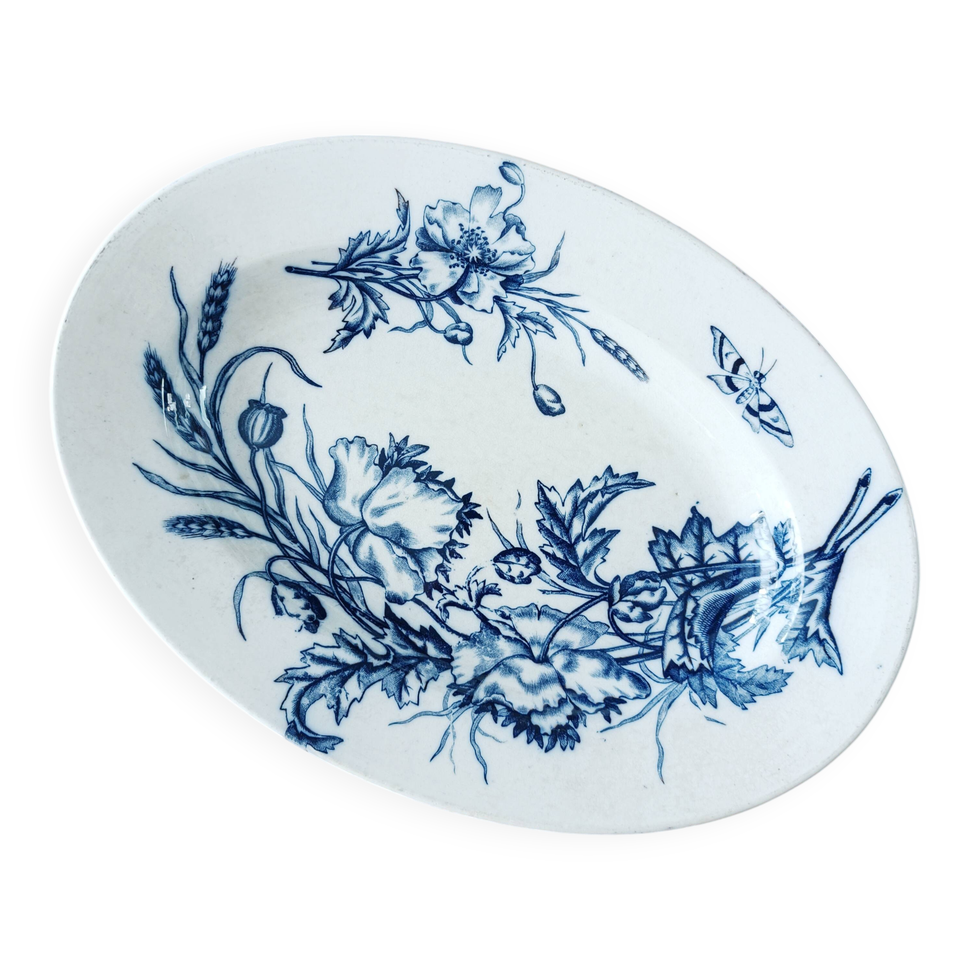 Oval iron earth dish BFK, Flora