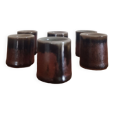 Set of 6 ceramic glasses