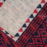 Vintage carpet Afghan Balucch rug 86cm x 129cm 1910s