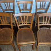 Ensemble de 10 chaises bistrot années 1950-60 vintage Luterma