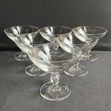 6 coupes à champagne – cristal uni taillé