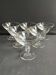 6 champagne glasses – plain cut crystal