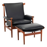 Bwana Lounge Chair and ottoman by Finn Juhl for France & Son, Denmark, 1960s