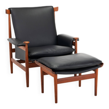 Bwana Lounge Chair and ottoman by Finn Juhl for France & Son, Denmark, 1960s