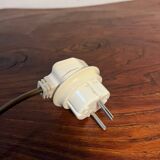 English turned wood twist lamp base from the 60s