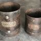 Set of 2 measures or grain pots double liter and liter in iron XlXh