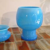 Ensemble de vases scandinave en verre opalin de Erik Hoglund 1960