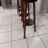 Suite of 4 vintage brutalist bar stools 1960s