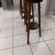 Suite of 4 vintage brutalist bar stools 1960s