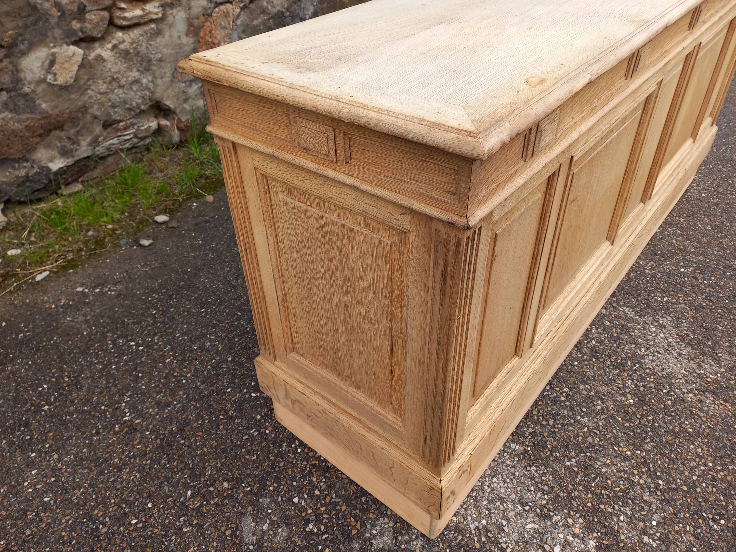 Antique oak shop counter
