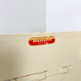 Armoire de dentiste médical industriel sur roues Allemagne 1950s