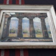 Tableau ancien représentant un paysage