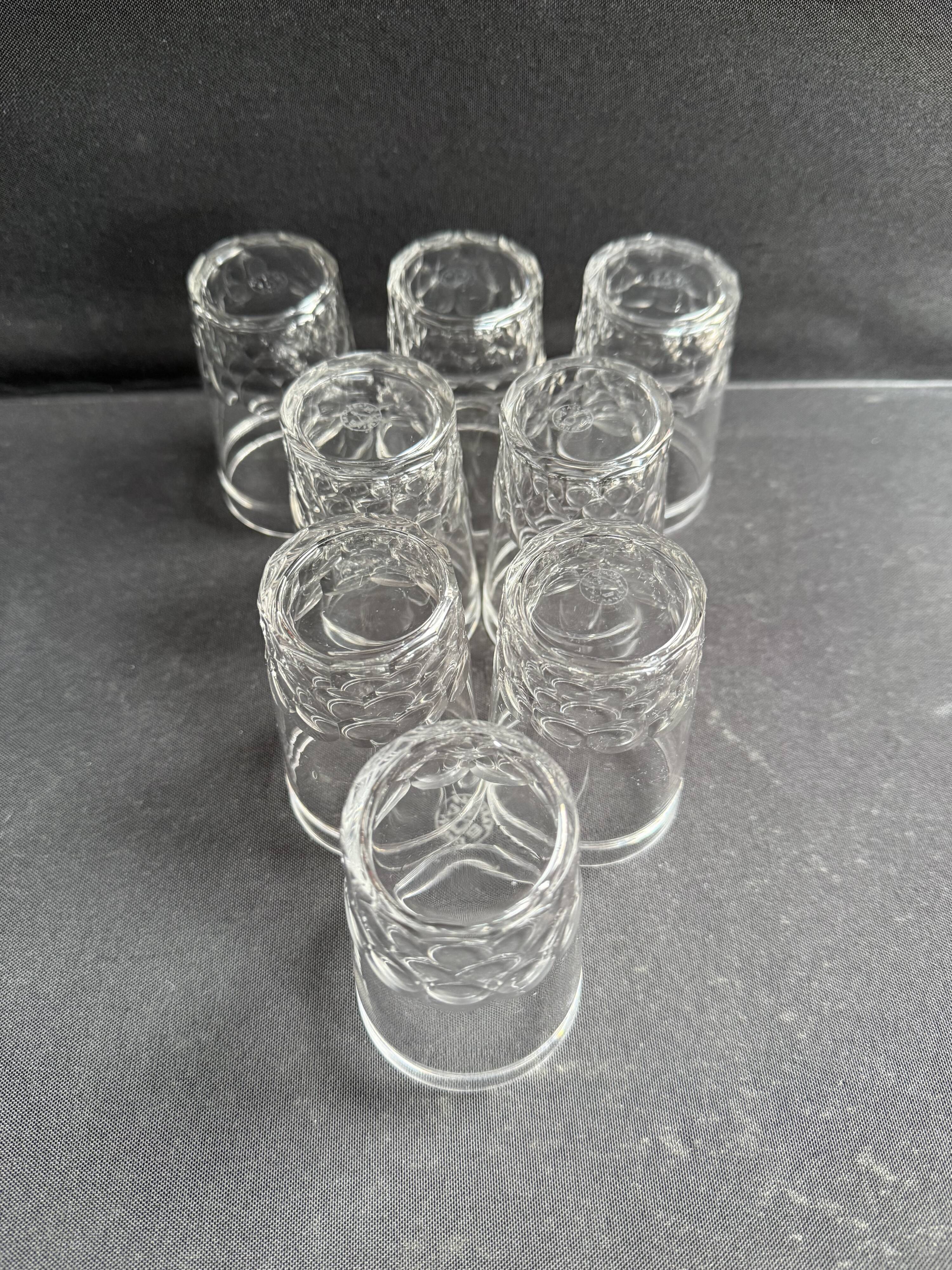 8 Baccarat Chauny tumbler glasses