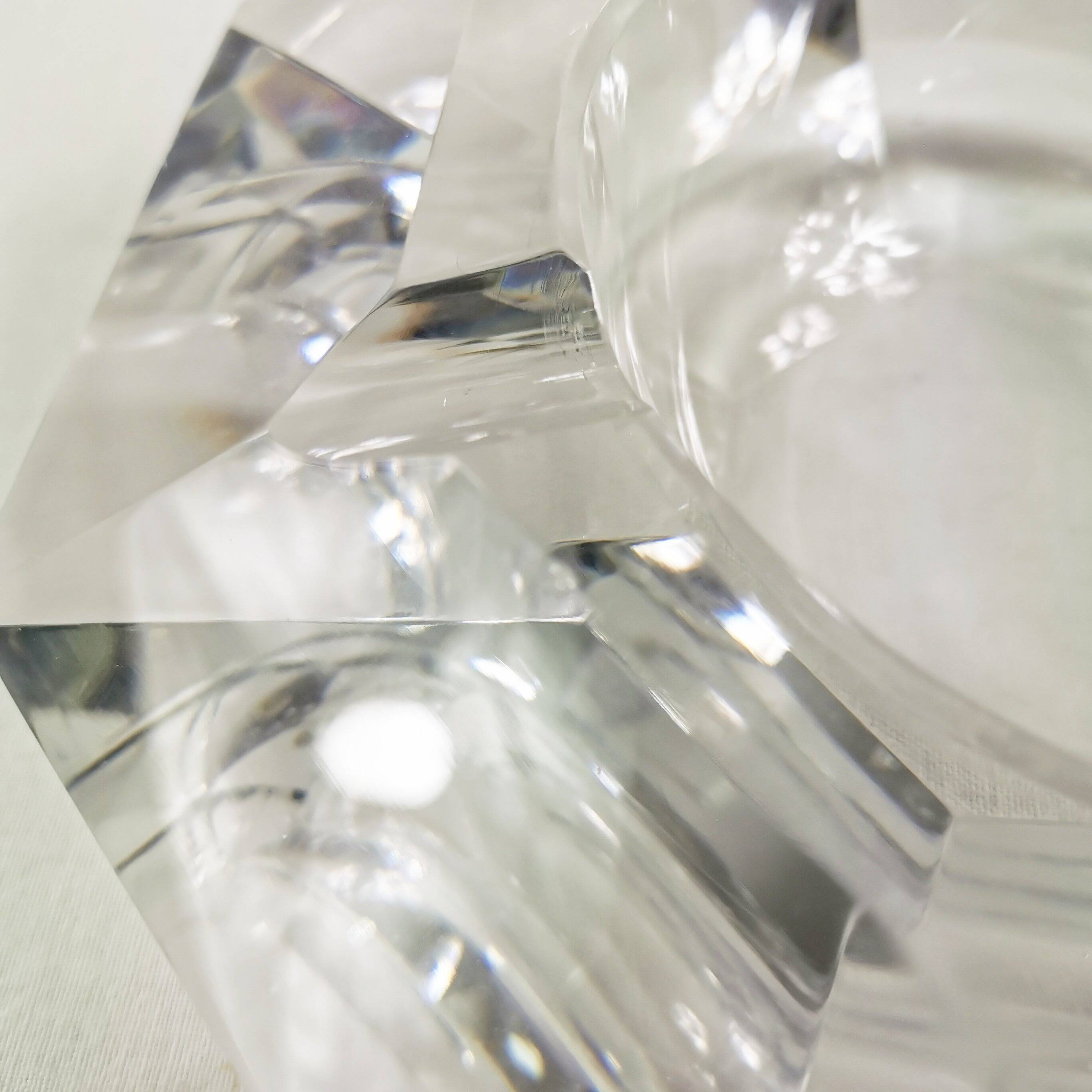 Large crystal ashtray, Belgium 1960s