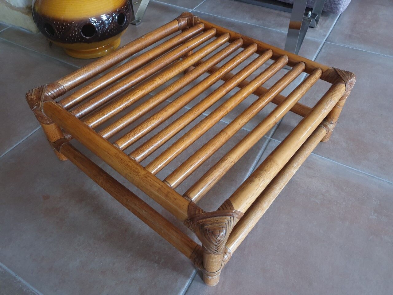 Bamboo luggage rack coffee table