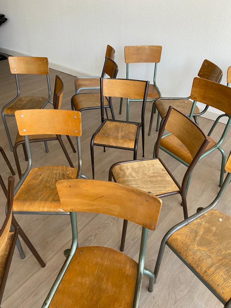 20 vintage mismatched school chairs