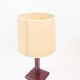 Saddled stitched leather bedside lamp