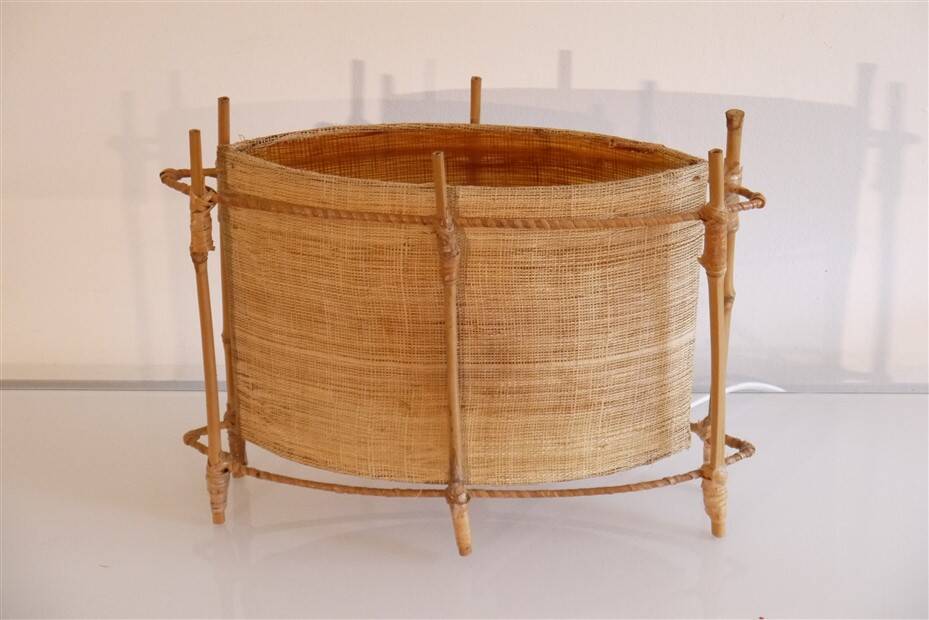 Vintage rattan lamp 1950