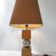 Vintage 1970 lamp in cork & metal