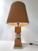 Lampe 1970 vintage en liège & métal