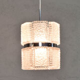 Mid Century Modern Textured Crystal Kaiser Chandelier , Germany 1960